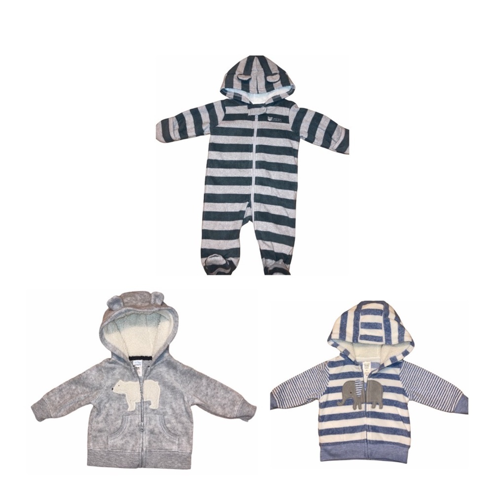 Bundle of 3 Baby Boy Bodysuit & 2 Hoodies